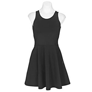 POP Fit Black Sleeveless Flared Mini Dress
